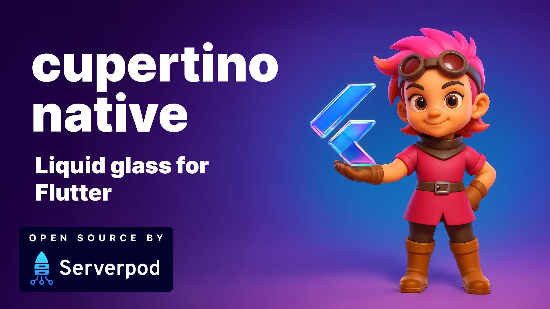 Serverpod Liquid Glass Flutter banner